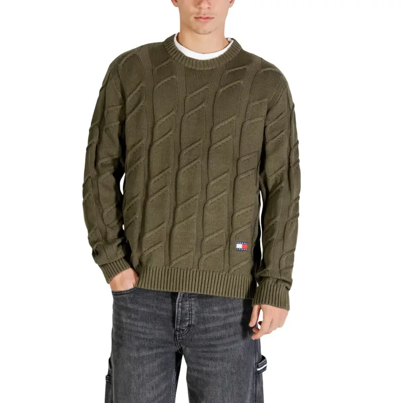 Maglia Uomo Maniche Lunghe Scollo Tondo Beige Primavera/Estate - Tommy Hilfiger Jeans - green / L