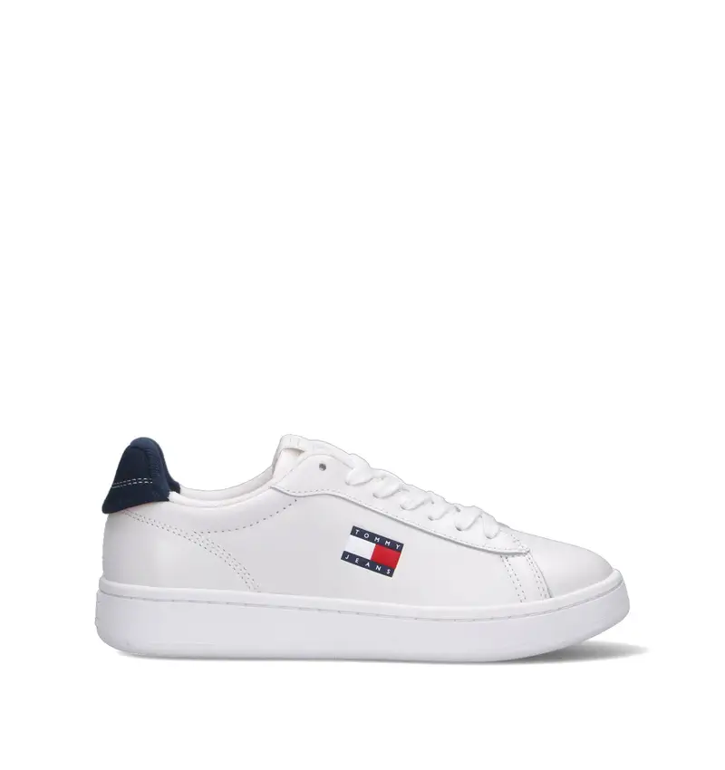 Sneaker donna bianca/blu in pelle Vario