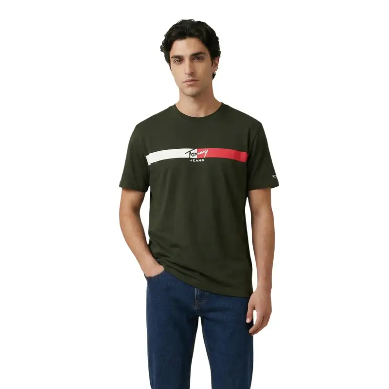T-shirt DM0DM22539 Tommy Hilfiger Jeans - green / S