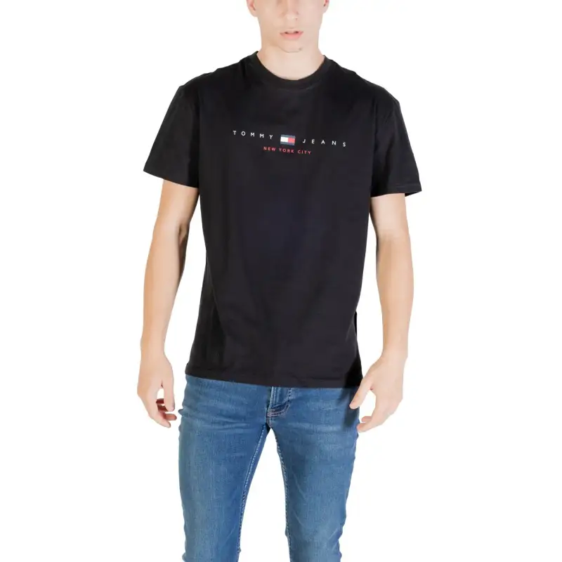 T-shirt Nera Uomo Cotone Organico Tommy Hilfiger Jeans - black / S