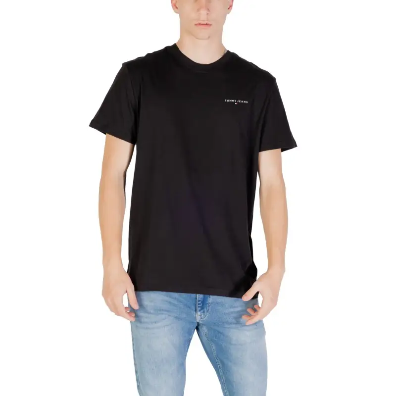 T-shirt Uomo Blu Maniche Corte Tommy Hilfiger Jeans - black / S