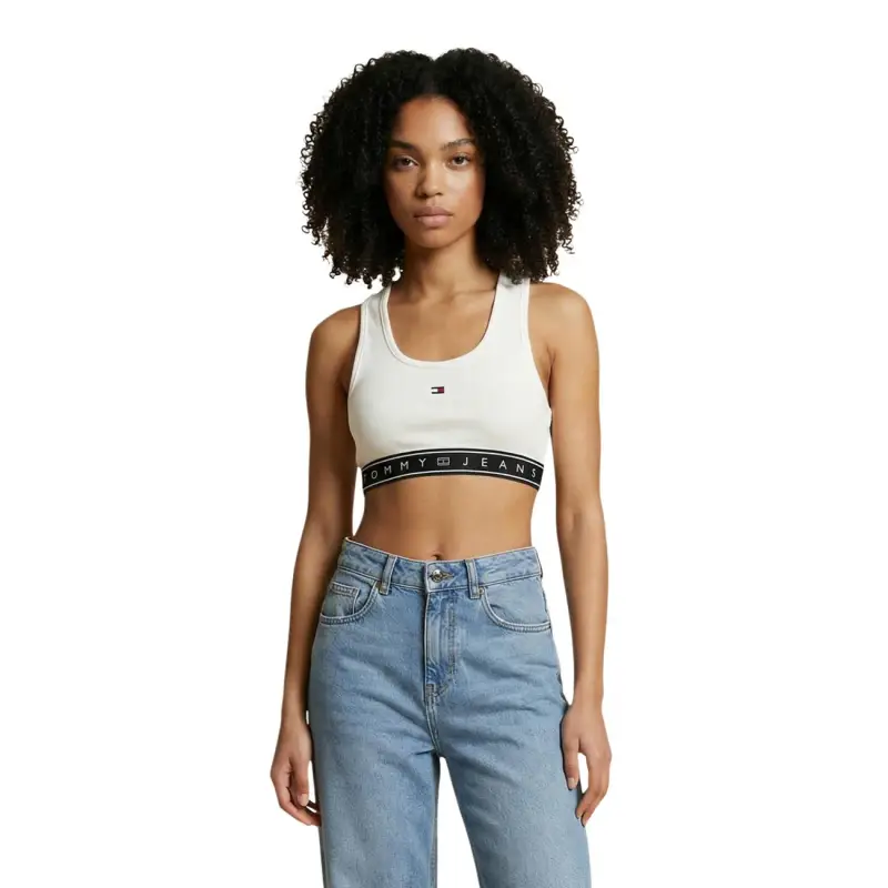 Top DW0DW22537 Tommy Hilfiger Jeans - white / XS