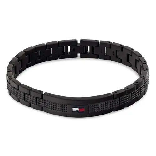 Tommy Hilfiger Jewelry Bracciale a Maglie da Uomo in Acciaio Inossidabile