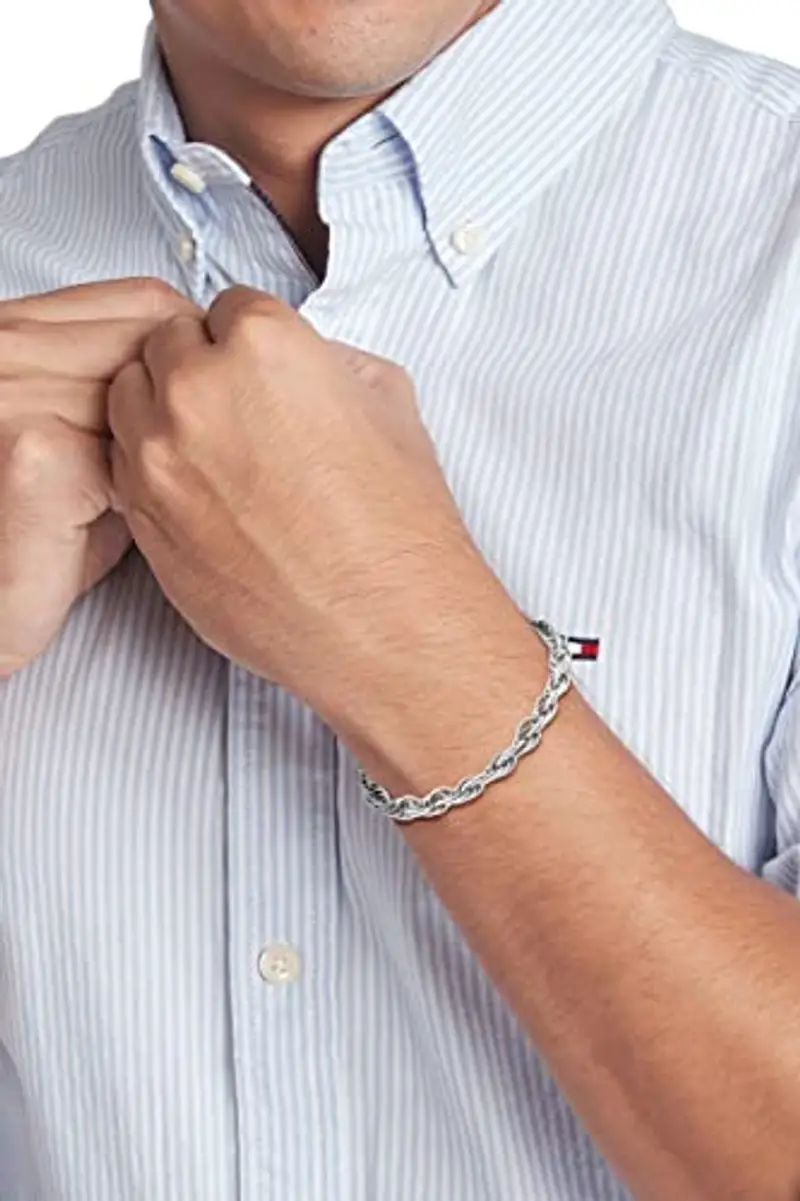 Tommy Hilfiger Jewelry Braccialetto a catena da uomo in Acciaio Inossidabile in Acciaio Inossidabile miniatura 3