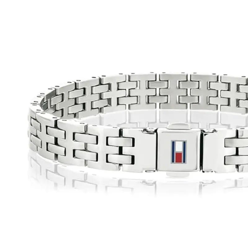 Tommy Hilfiger Jewelry Braccialetto da Uomo in Acciaio Inossidabile con la Bandiera Iconica di Tommy Hilfiger miniatura 2