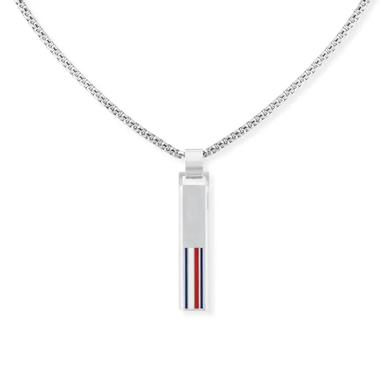 Tommy Hilfiger Jewelry Collana con Pendente da Uomo in Acciaio Inossidabile con Una Placca Incisa miniatura 2