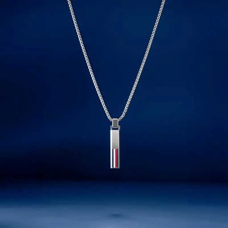Tommy Hilfiger Jewelry Collana con Pendente da Uomo in Acciaio Inossidabile con Una Placca Incisa miniatura 3
