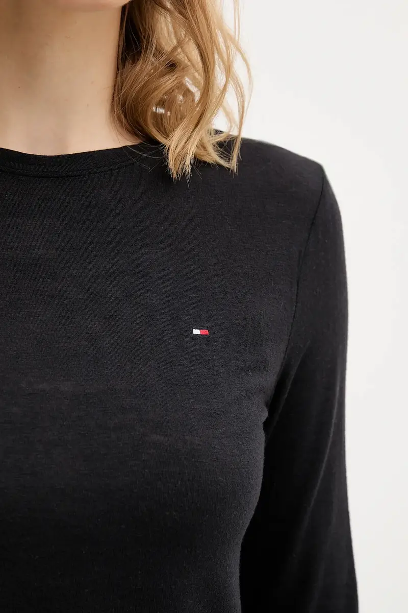longsleeve con aggiunta di cashemire Nero miniatura 4