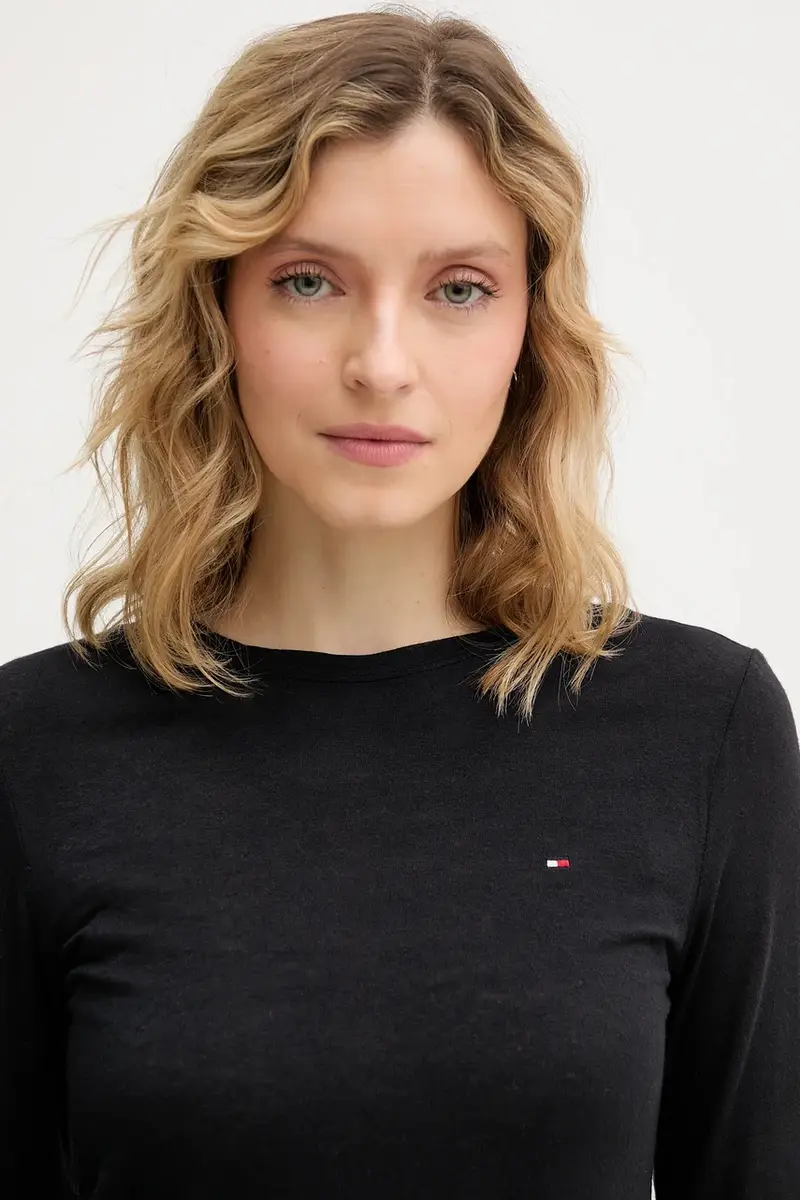 longsleeve con aggiunta di cashemire Nero miniatura 5