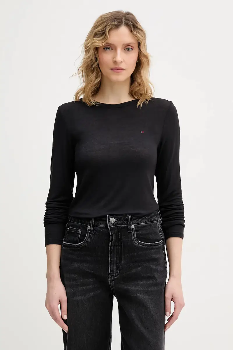 longsleeve con aggiunta di cashemire Nero