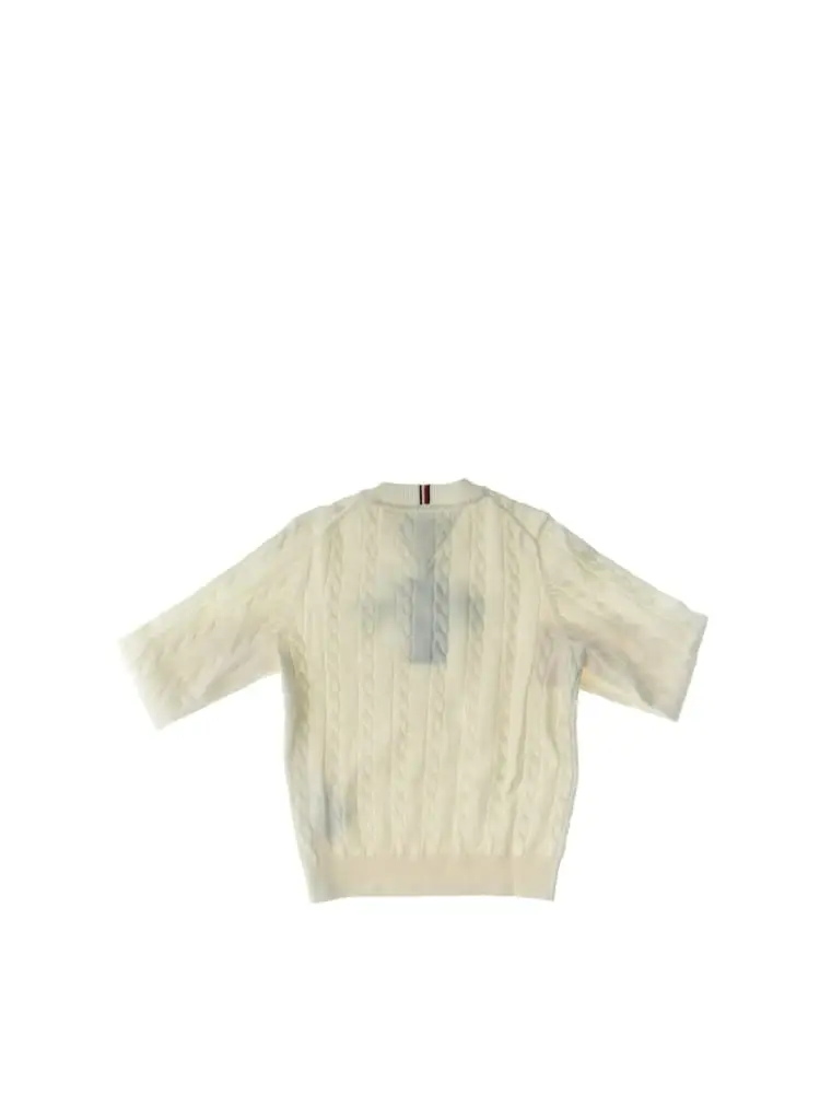 maglia bianca bambino con logo miniatura 2