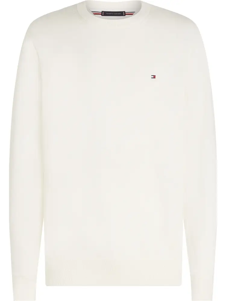 maglia bianca uomo in cotone mini logo sul petto