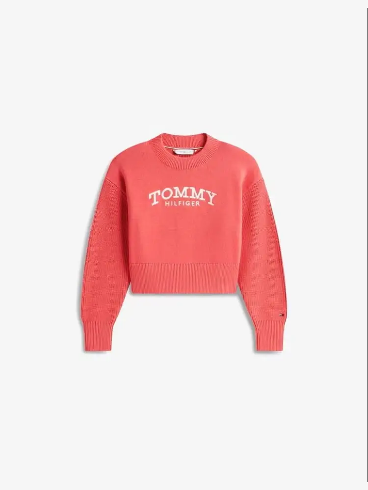 maglia corallo bambina con logo