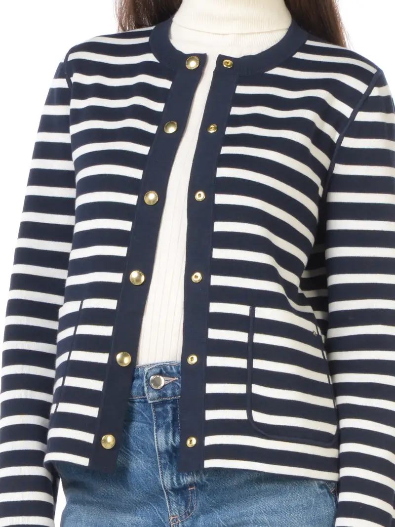 maglia da donna Tommy Hilfiger aperta reversibilie Blu