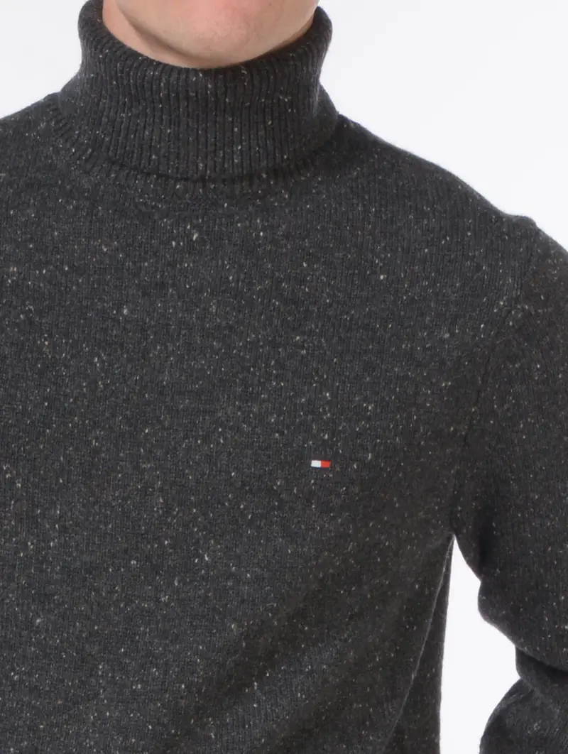 maglia da uomo Tommy Hilfiger dolcevita melange Grigio miniatura 2