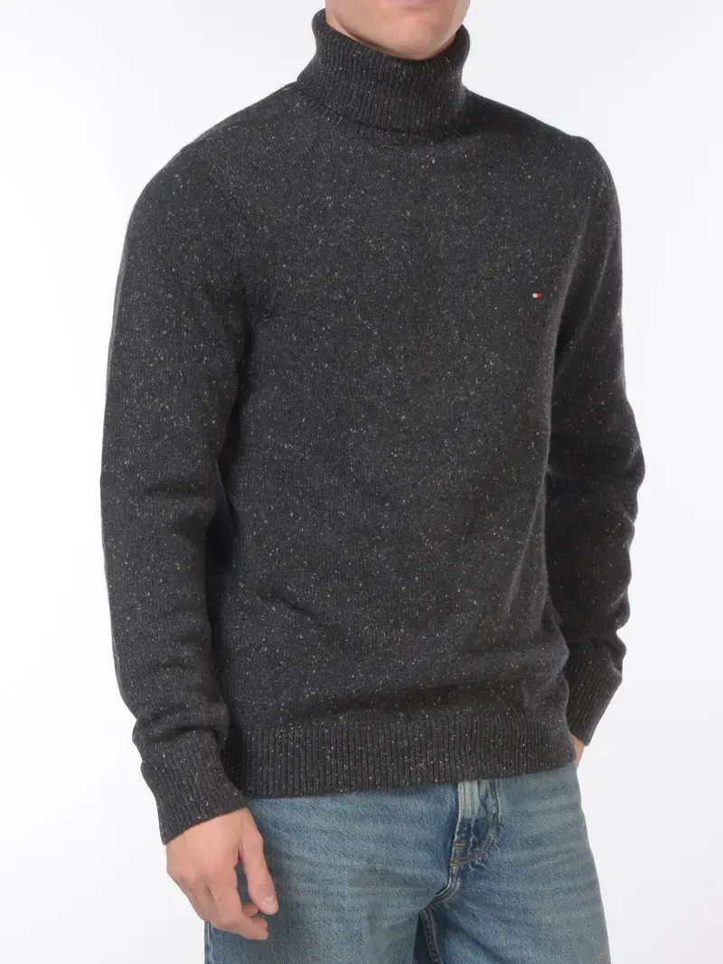 maglia da uomo Tommy Hilfiger dolcevita melange Grigio