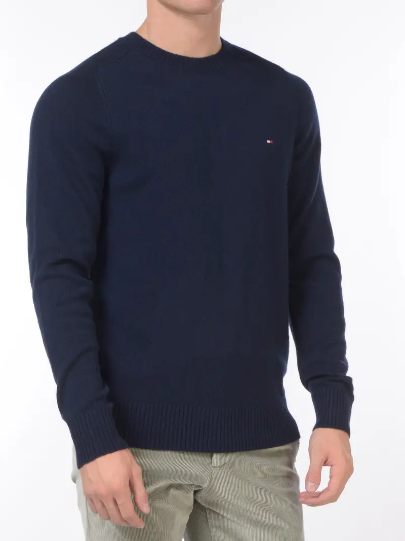 maglia da uomo Tommy Hilfiger girocollo con logo Verde