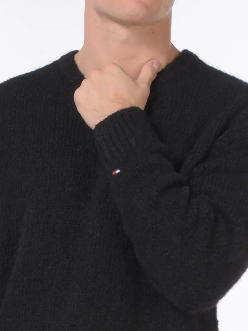 maglia da uomo Tommy Hilfiger girocollo lavorazione grossa RAME