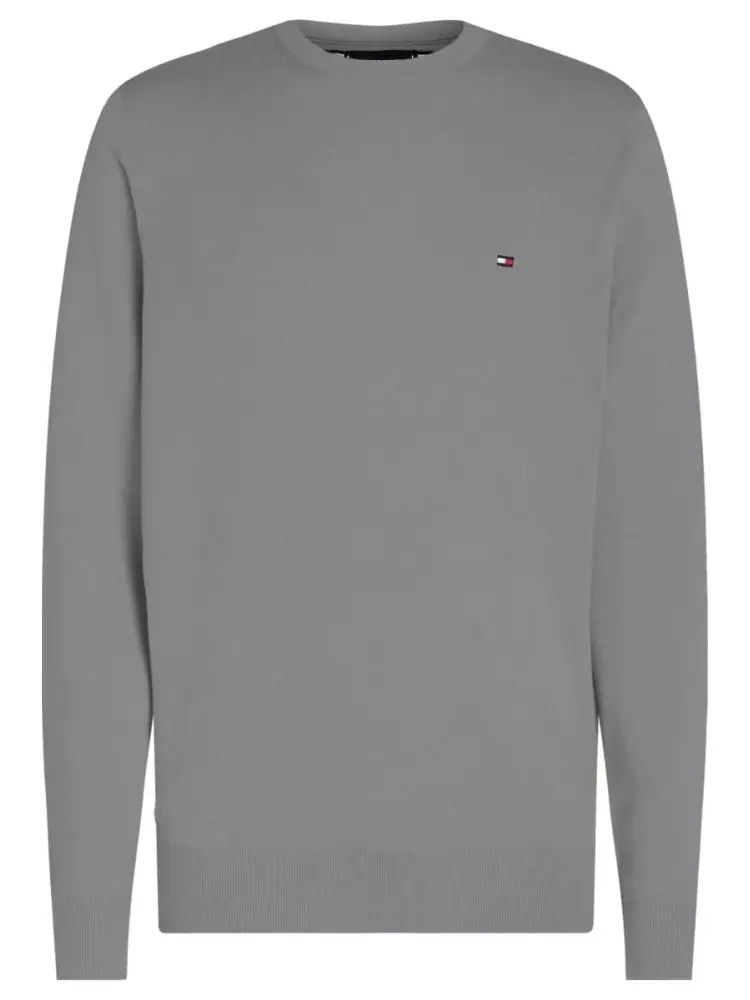 maglia girgia uomo in cotone mini logo ricamato sul petto