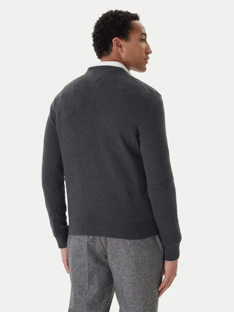 maglia grigia uomo logo sul petto miniatura 2