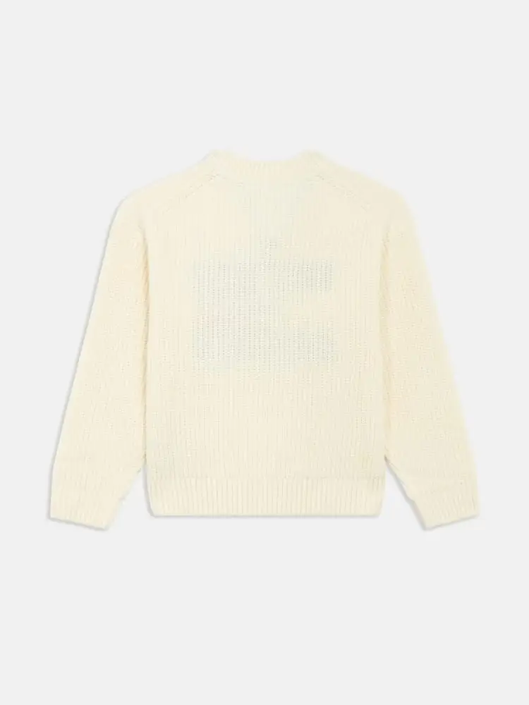 maglia panna bambino con logo miniatura 2