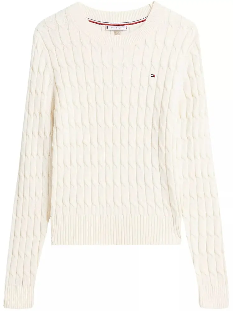 maglia panna donna mini logo