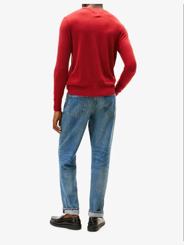 maglia rossa uomo in cotone mini logo sul petto miniatura 2