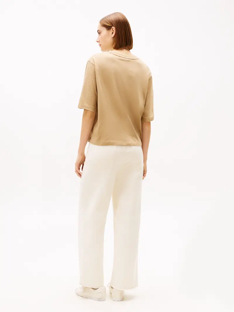 Maglietta beige / bianco miniatura 3