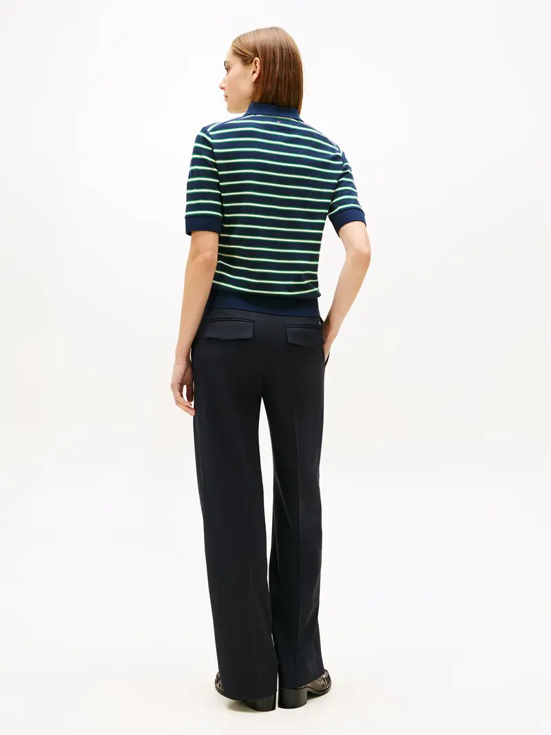 Maglietta beige chiaro / navy / verde scuro miniatura 3