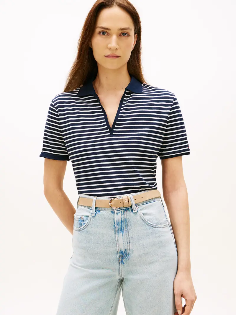 Maglietta blu / bianco miniatura 2