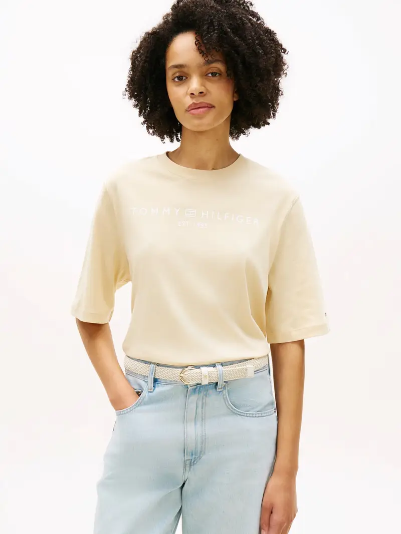 Maglietta camoscio / navy / rosso / bianco miniatura 2