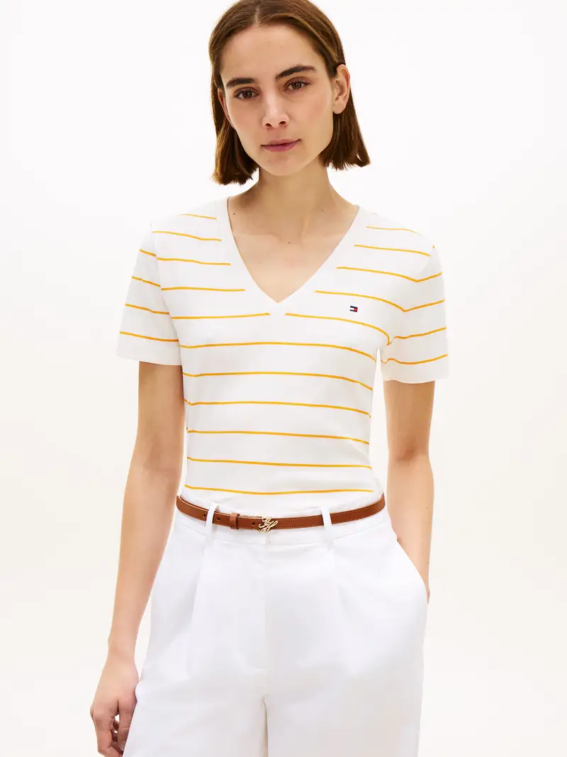 Maglietta CODY mandarino / bianco miniatura 2