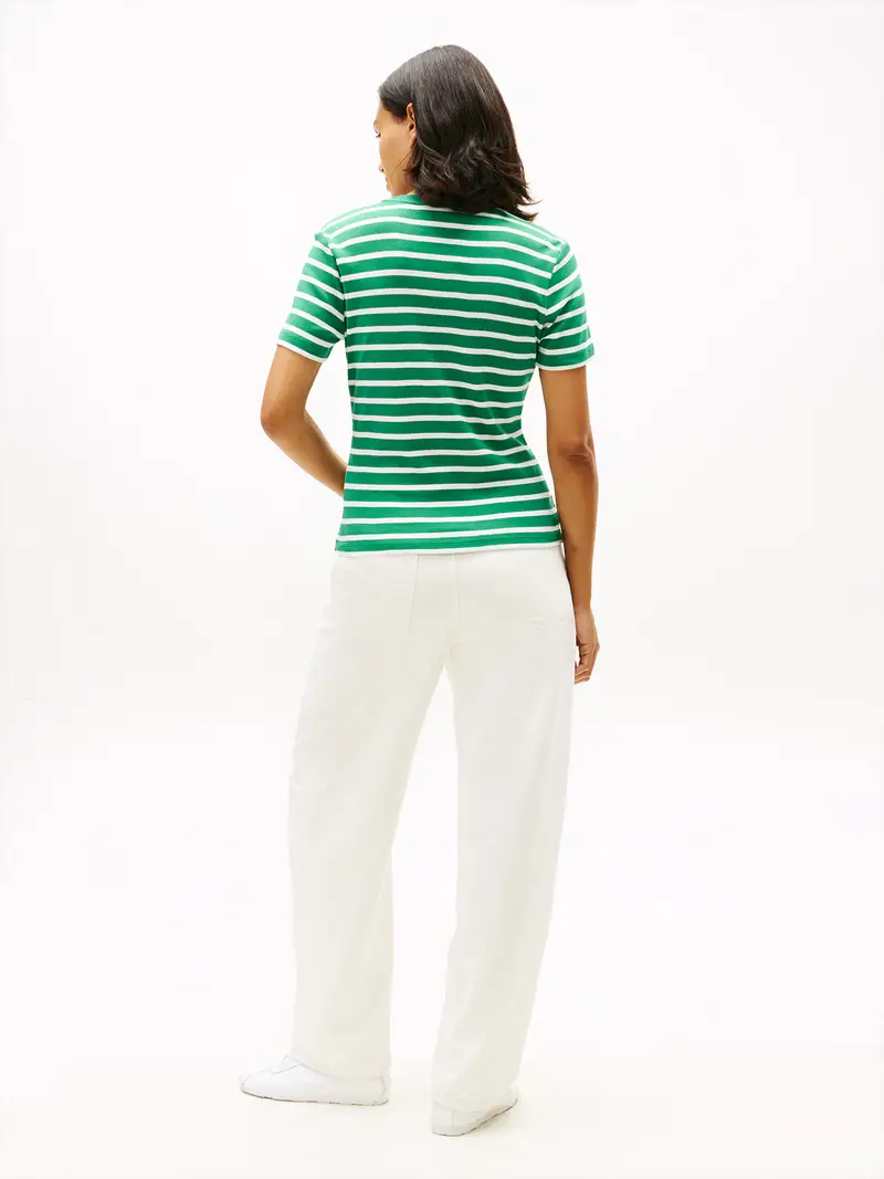 Maglietta 'CODY' verde / bianco miniatura 3