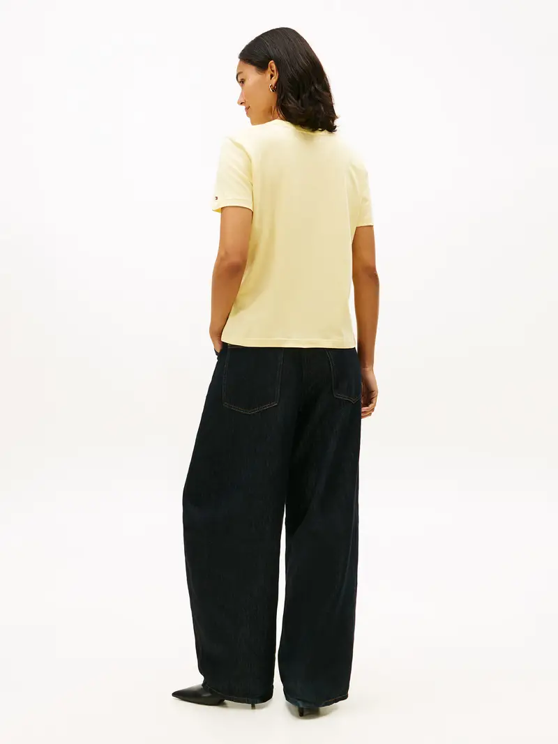 Maglietta giallo pastello / bianco miniatura 3