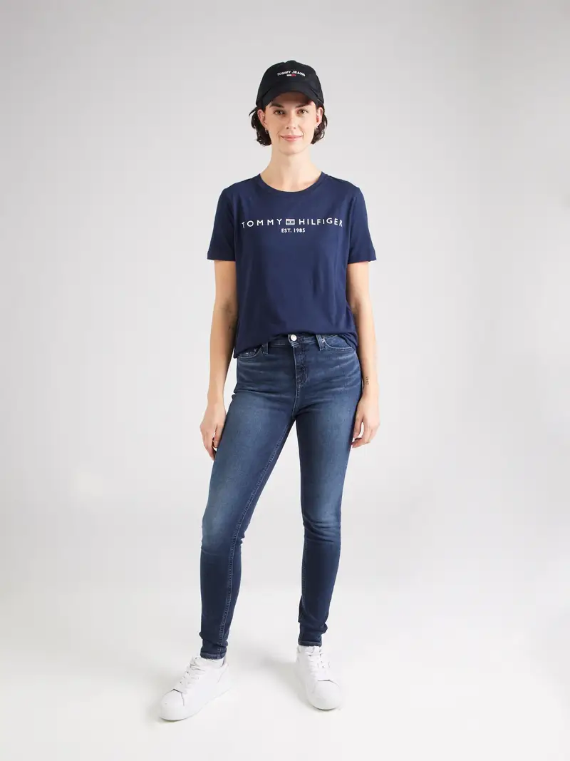 TOMMY HILFIGER Maglietta navy / bianco miniatura 3