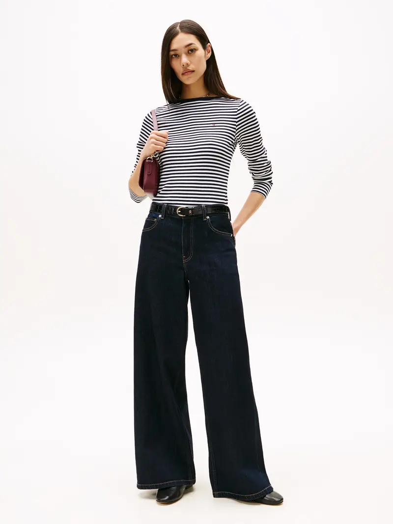 TOMMY HILFIGER Maglietta navy / bianco miniatura 3