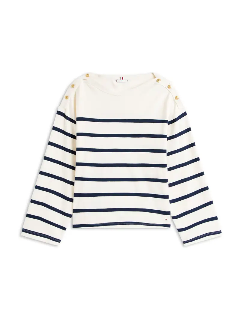 Maglietta navy / bianco lana