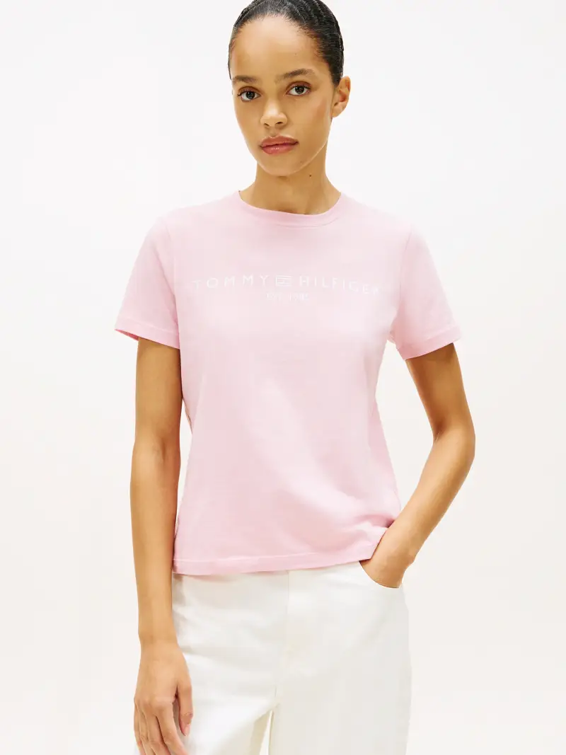 Maglietta navy / rosa / rosso / bianco miniatura 2