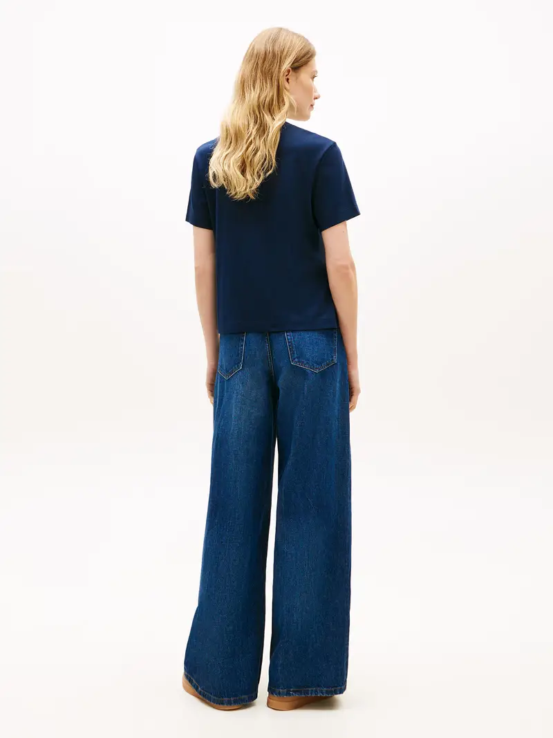 Tommy Hilfiger Maglietta donna navy e rosso acceso miniatura 3