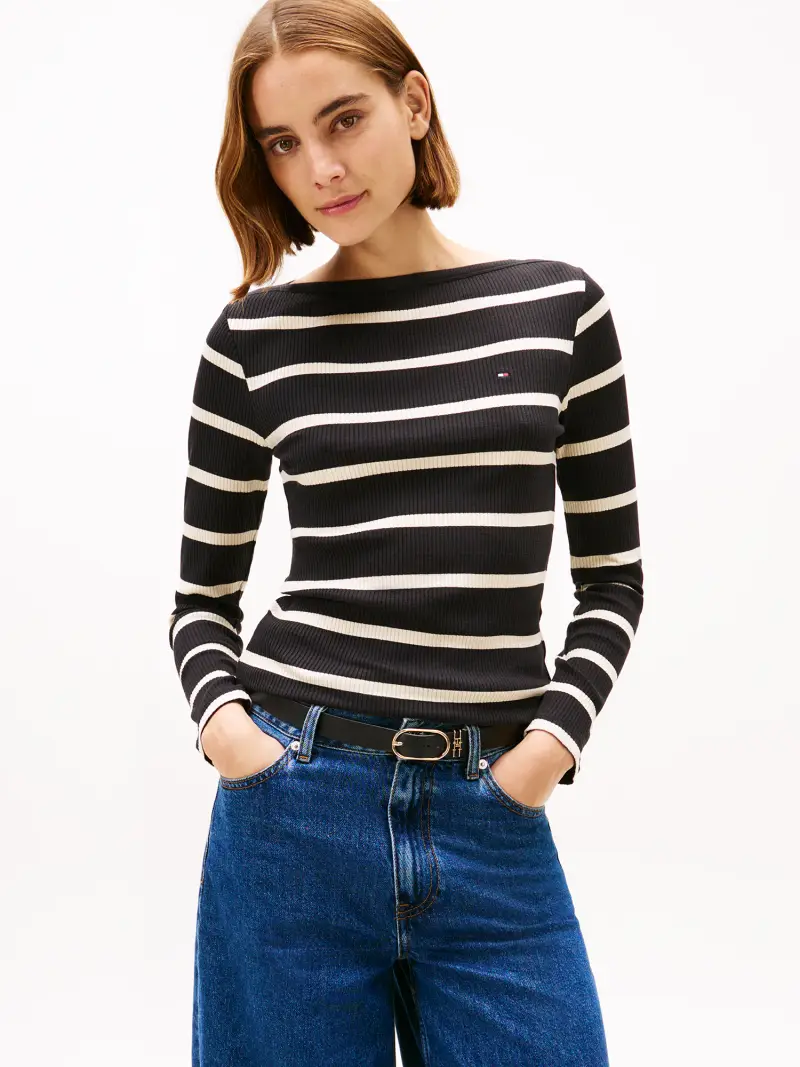 Maglietta nero / bianco lana miniatura 2