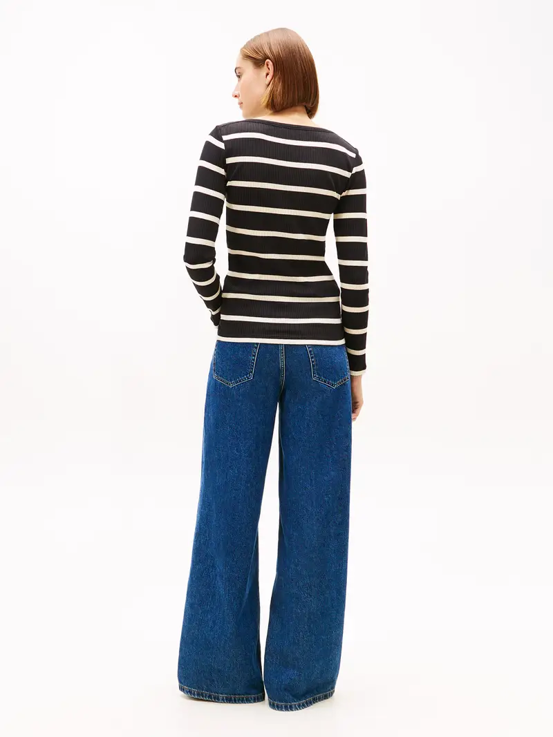 Maglietta nero / bianco lana miniatura 3