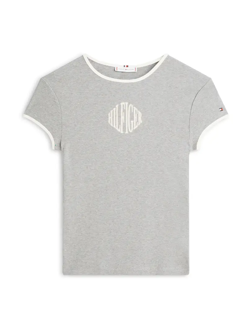 Maglietta 'RINGER' beige / grigio / bianco