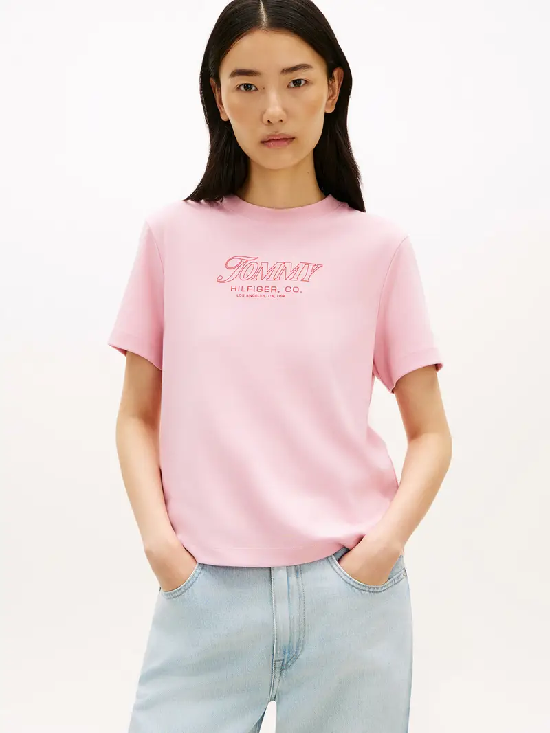 Maglietta rosa / rosso miniatura 2