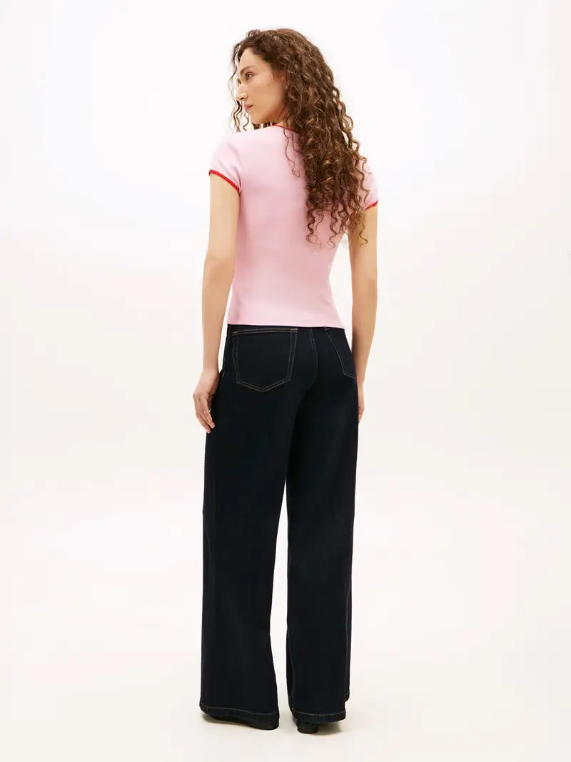 Maglietta rosa / rosso miniatura 3