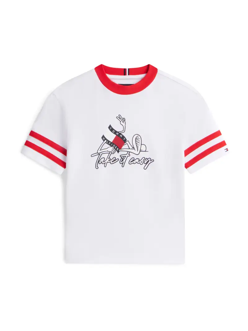 Maglietta TAKE IT EASY rosso / nero / bianco