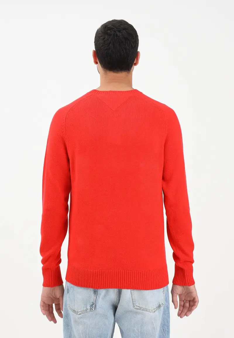 Maglioncino girocollo rosso da uomo miniatura 3