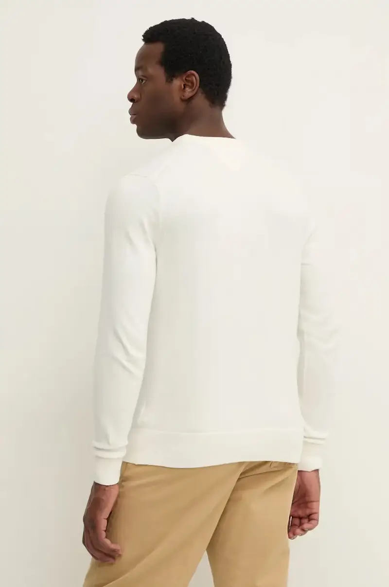 maglione con aggiunta di cachemire colore beige miniatura 3