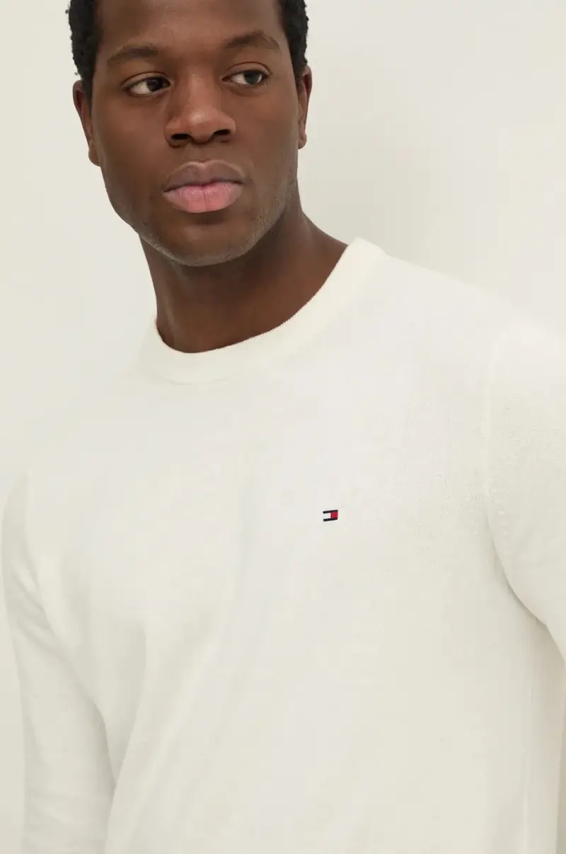 maglione con aggiunta di cachemire colore beige miniatura 4