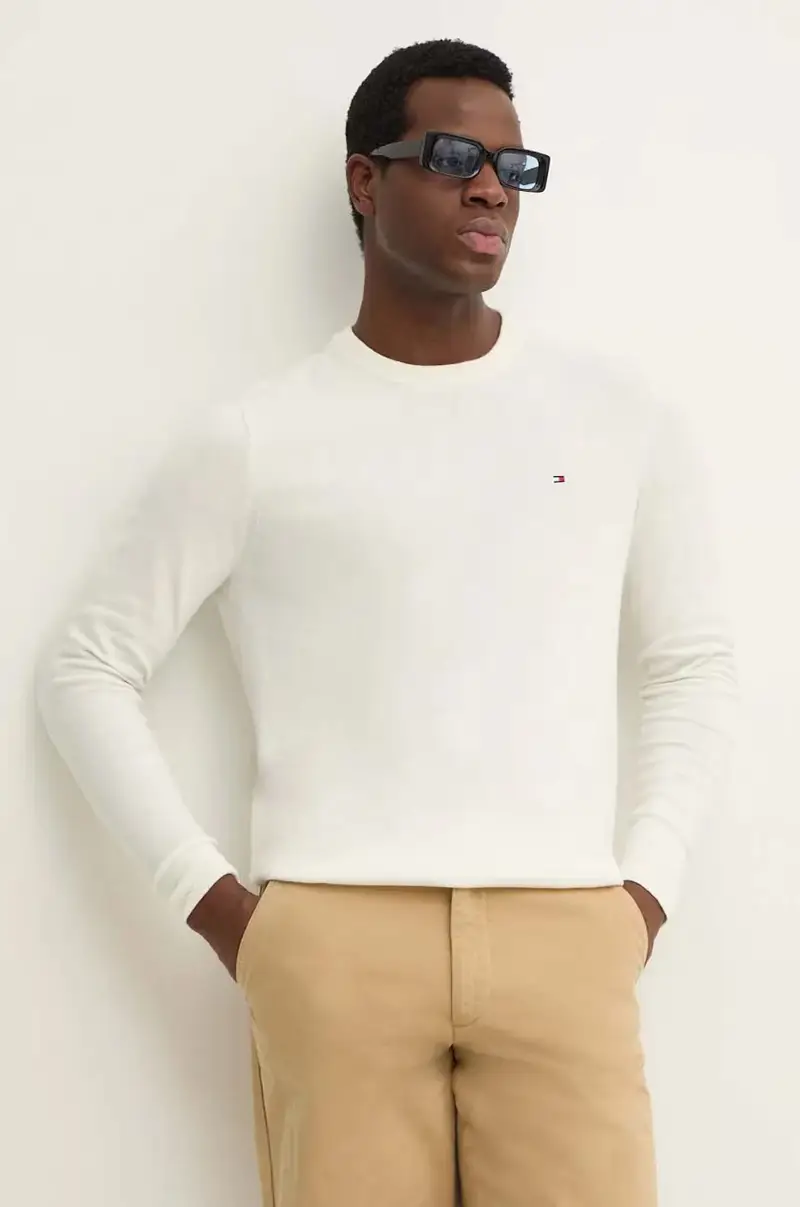 maglione con aggiunta di cachemire colore beige