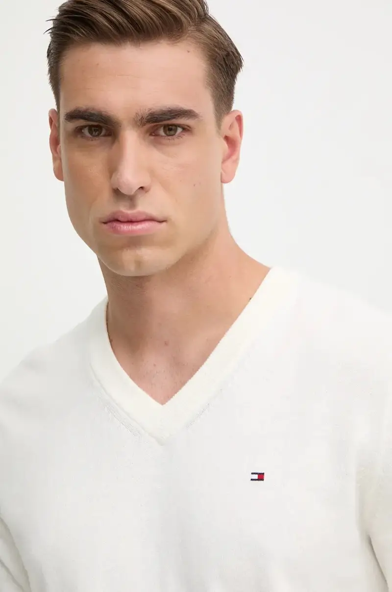 maglione con aggiunta di cachemire colore beige miniatura 4